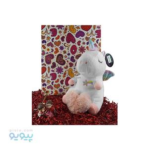 پکیج کادویی ولنتاین با عروسک یونیکورن بالدار