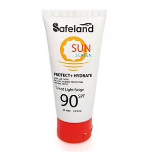 کرم ضد آفتاب SPF90 سیفلند مدل کرم پودری (روشن)