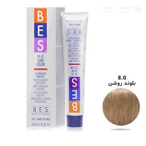 رنگ موی bes ، شماره 8/0 بلوند روشن