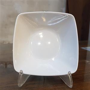 پیاله ترشی خوری چهار گوش کد 827 سفید ساده ملامین یزد رکسانا