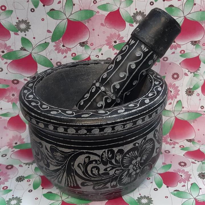 قیمت و خرید هاون سنگی نقشی بزرگ