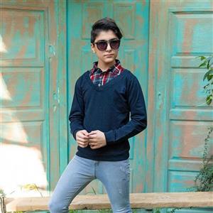 بلوز  دو یقه پشمی پسرانه سایز  40 تا 60