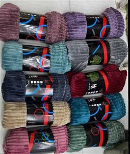 پتوی ساده ژله ای پلیسه ای یک نفره رنگ ثابت جنس پلی استر