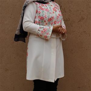 مانتو کرپ دکمه مخفی خوش ایست سایز 40,42,44