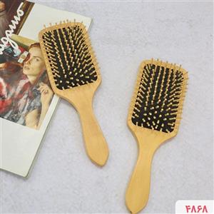 برس چوبی بامبو  ضد موخوره درخشان کننده مو قابل استفاده برای موهای خشک و مرطوب 