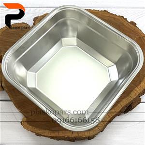 لگن استیل  مربع سایز  30 یونیک