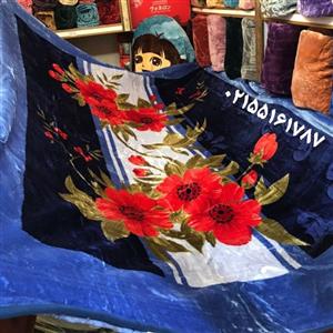 پتوی دونفره نسیم گلدار گلبرجسته ساکدار پیلیسه با تراکم بالا مدل کرکره ای