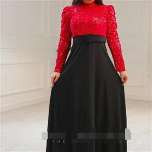 پیراهن مجلسی پولکی