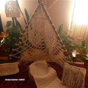 چادرسرخپوستی مکرومه مخصوص عکاسی کودک وبارداری وتولدوجشن،سه پایه