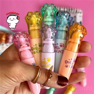 ماژیک هایلایتر پاستلی پنجه گربه شش عددی