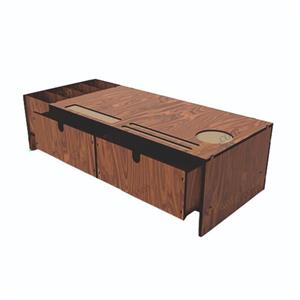 زیر مانیتوری  چوبی کشو دار \nطول 52 cm\nعرض 22 cm\nارتفاع 14 cm