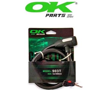 قفل دوچرخه سایز 1800 .12برند اوکی OK کد 50 پک 5 عددی