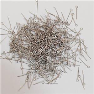 میخ ته حلقه نقره ای2سانتی(10گرمی)میخ ته گرد بدل