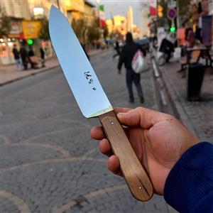 چاقو آشپزخانه جنس تیغه فولاد استیل ضد زنگ دسته کائوچو باربند برنج سایز 3