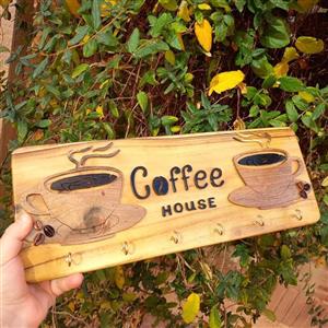 استند چوبی قهوه