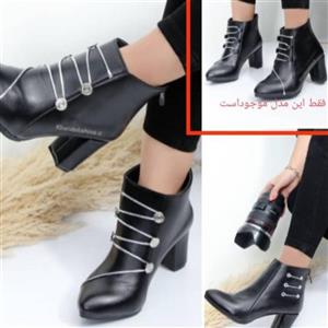 نیم بوت مجلسی پاشنه بلند طرح سیلور ،+هدیه