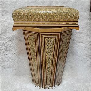 ست سطل زباله کوچک و جا دستمال کاغذی کشویی خاتم کاری(طرح 21 سیم)