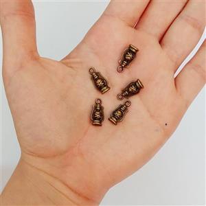 خرجکاربرنز 10گرمی آویز فانوس(شامل8عدد)طول1سانت ونیم