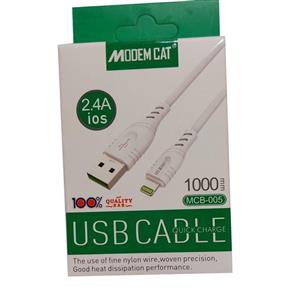 کابل شارژایفون مودم کت مدل MCB-005 طول یک متر 2.4 امپر