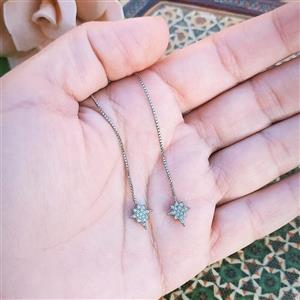 گوشواره بخیه ای نقره اصل،شیک و براق،بسیار زیبا و نچرال 