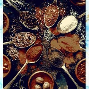 گلیم  کاشان طرح قاشق چنگال
