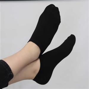  6عدد جوراب نخی مشکی ساده مچی جنس اعلا 