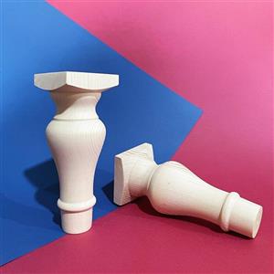 پایه چوبی خراطی  cnc ارتفاع 18 سانتی مدل K6