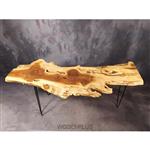 میز کنسول روستیک با چوب درخت سنجد پایه فلزی. ارسال با چاپار و به صورت پسکرایه