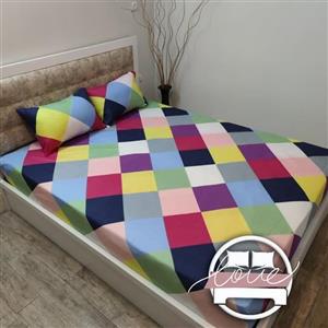 ملحفه کشدار تک نفره  با یک عدد روبالشی