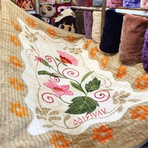 پتوی یک نفره نسیم گلدار گل برجسته ساکدار مدل کرکره ای طرح پیلیسه