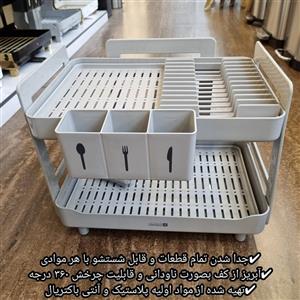 آبچکان و جاظرفی روکابینتی کنتراست دو طبقه رنگ طوسی کنتراست با 