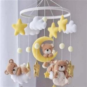  آویز موزیکال تخت نوزاد سیسمونی کودک چیدمان اتاق خواب کودک تم خرس