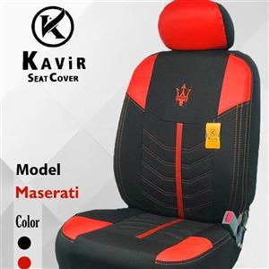 روکش صندلی وانت پیکان وانت مشکی قرمز جنس جودون چرم مدل مازراتی الگو فابریک
