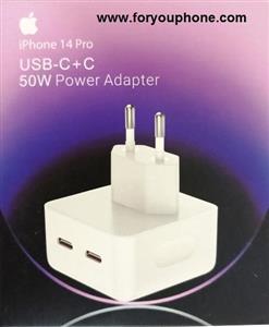 شارژر 50 وات اپل مدل Dual Port USB-C