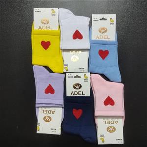 جوراب  ساقدار طرح قلب