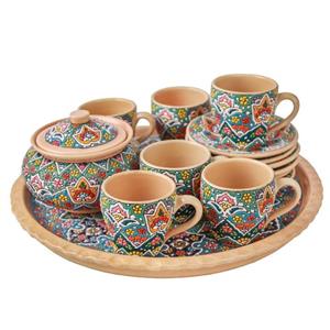 سرویس چای خوری میناکاری 15 پارچه