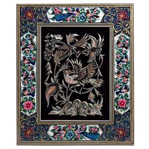 تابلو خاتم کاری و مس قلمزنی سایز 28×34 اعلا 