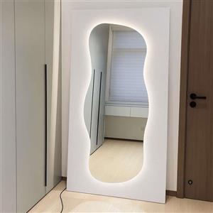 آینه قدی دیواری بک لایت دفرمه ابعاد 90×180