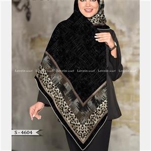 روسری مجلسی نخ ترک قواره 140 زمینه تیره