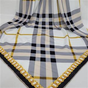 روسری نخی کجراه  دور دست دوز شده  سایز 140 مناسب برای هوای سرد  ارسال پستی رایگان