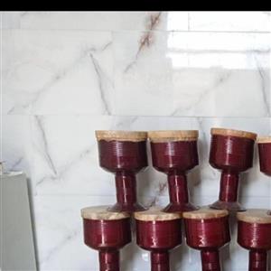 تنبک فلزی دهنه کوچک با پوست بز درجه یک