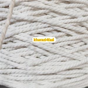 نخ مکرومه جنس پنبه ای کد 324 رنگ سفید