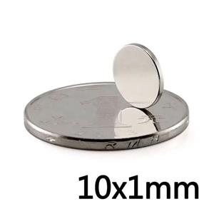 آهن ربا نئودیمیوم دیسکی 10x1 mm بسته 10 عددی-جذب بالا و قوی (قطر یک سانتیمتر)