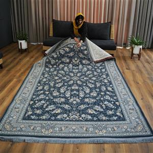 فرش ماشینی 700 شانه 2550 تراکم نخ اکرلیک 9 متری طرح الماس نسکافه ای