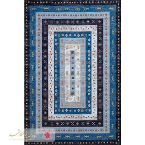 فرش شاهکار مشهد - فرش ماشینی مدل 600105 زمینه آبی - 4 متری