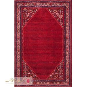 فرش شاهکار مشهد - فرش ماشینی مدل 600172 زمینه لاکی - 4 متری