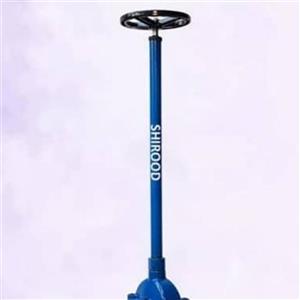 شیر فلکه کشویی زبانه لاستیکی دسته بلند شیرود سایز دو و نیم  اینچ (65 میلی متر)