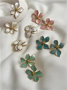 گوشواره گل رنگی