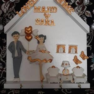 جاکلیدی دیواری طرح کلبه