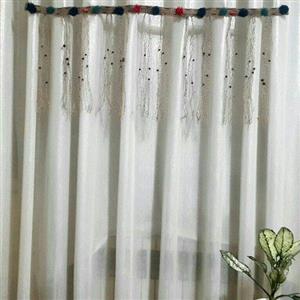 پرده آویز  سردری سنتی دو  رو (دو طرفه) دست ساز طرح آشفته 110cm×50cmقابل تغییر به سایز دلخواه و رنگبندی مورد نظرشما